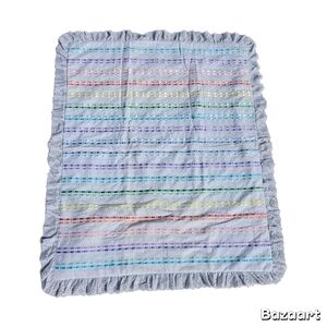 Vintage Ribbon and Lace Baby Blanket